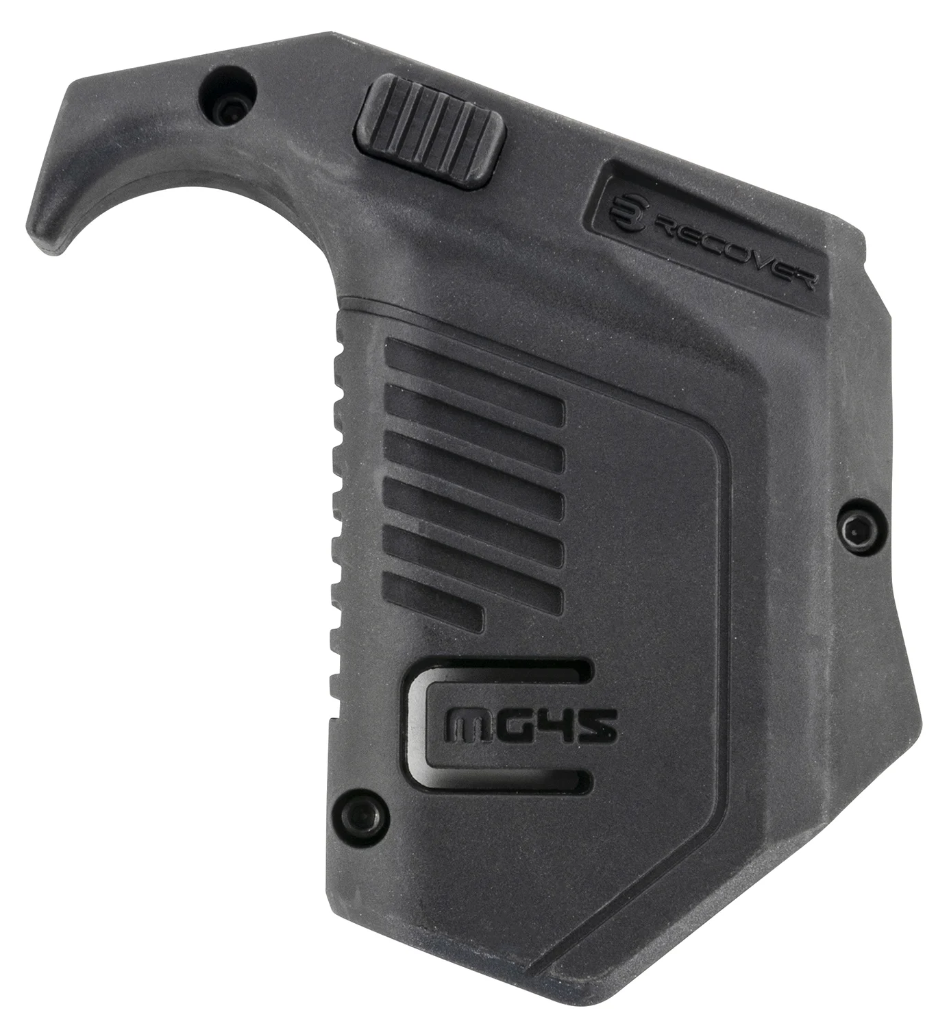 Recover Tactical MG4501 Angled Mag Pouch Double Stack, Black Polymer, 45 ACP/10mm Auto, Compatible w/ Glock