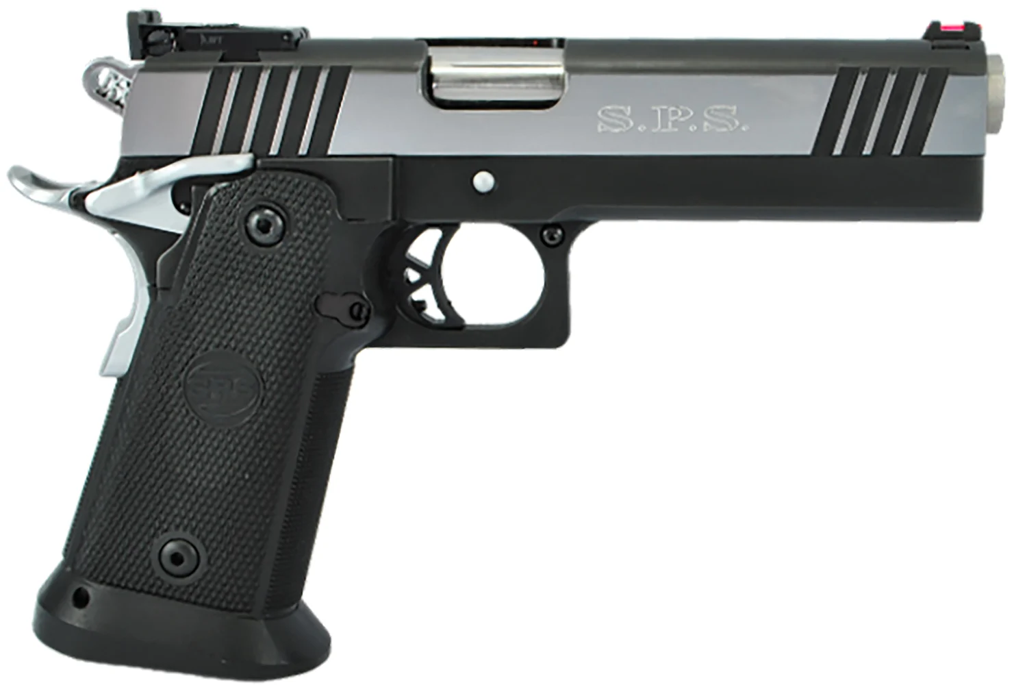 TriStar 85674 SPS Pantera 1911 9mm Luger 18+1 5" Stainless Steel Barrel, Black Chrome Serrated Steel Slide, Black Steel Frame w/Beavertail, Black Polymer Grip, Right Hand