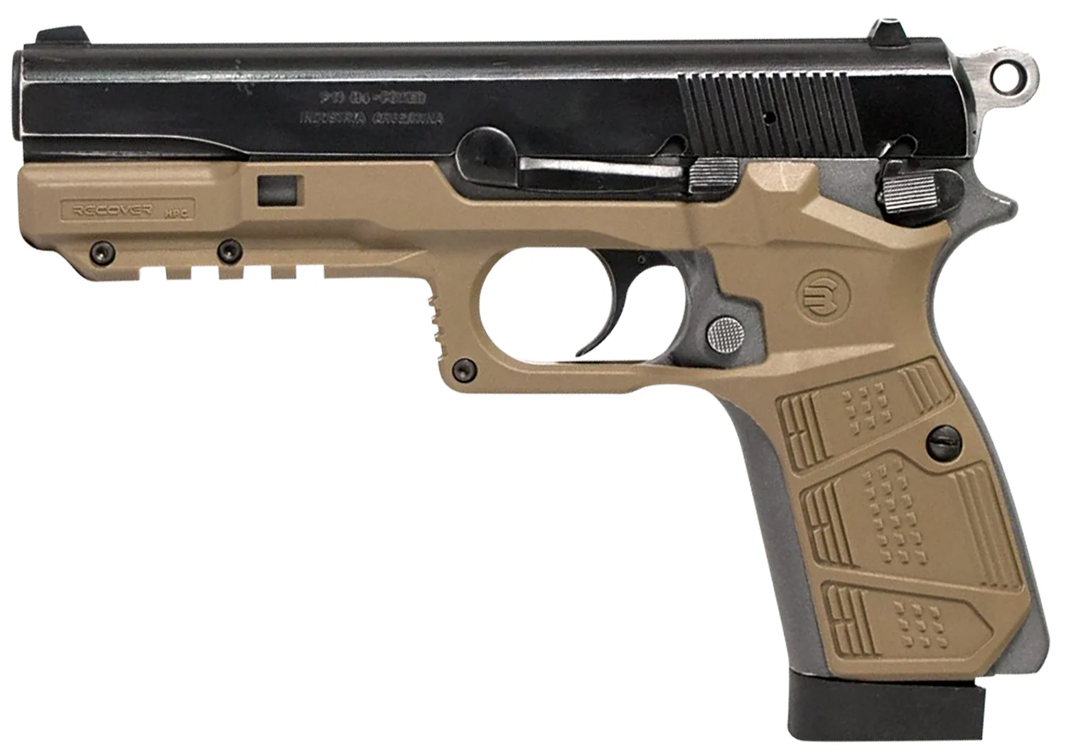 Recover Tactical HPC-02 Grip & Rail System Tan Polymer Picatinny for Browning Hi-Power