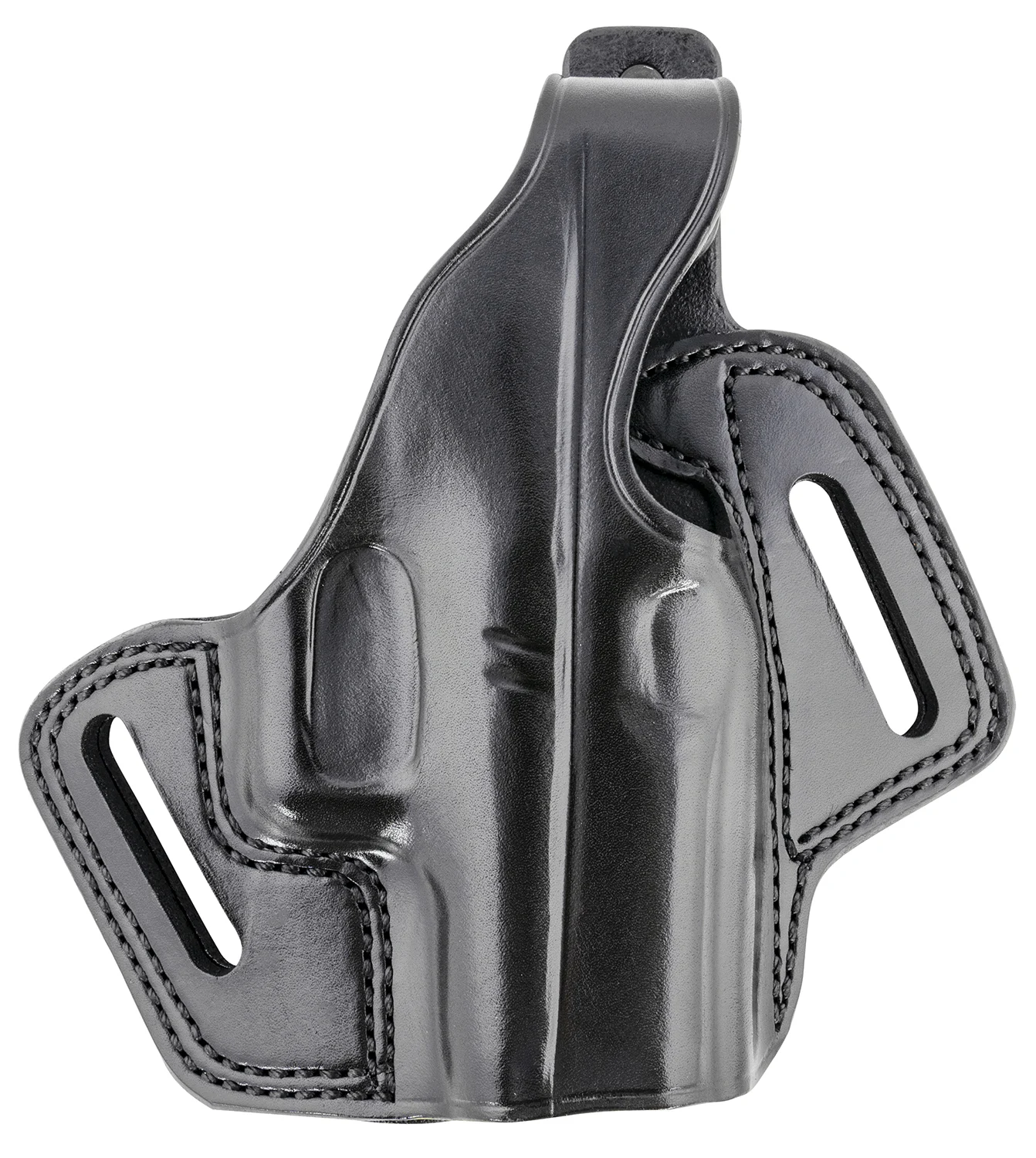 Galco FL800RB Fletch OWB Black Leather Belt Slide Compatible w/Glock 43/43X, Springfield Hellcat Belt Up to 1.75" Wide Right Hand