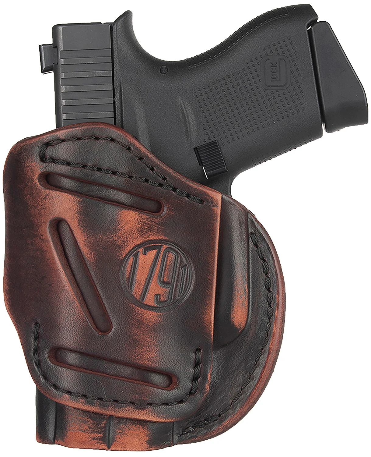 1791 Gunleather 4WH2VTGR 4-Way IWB/OWB Size 02 Vintage Leather Belt Clip Fits S&W M&P Bodyguard Right Hand