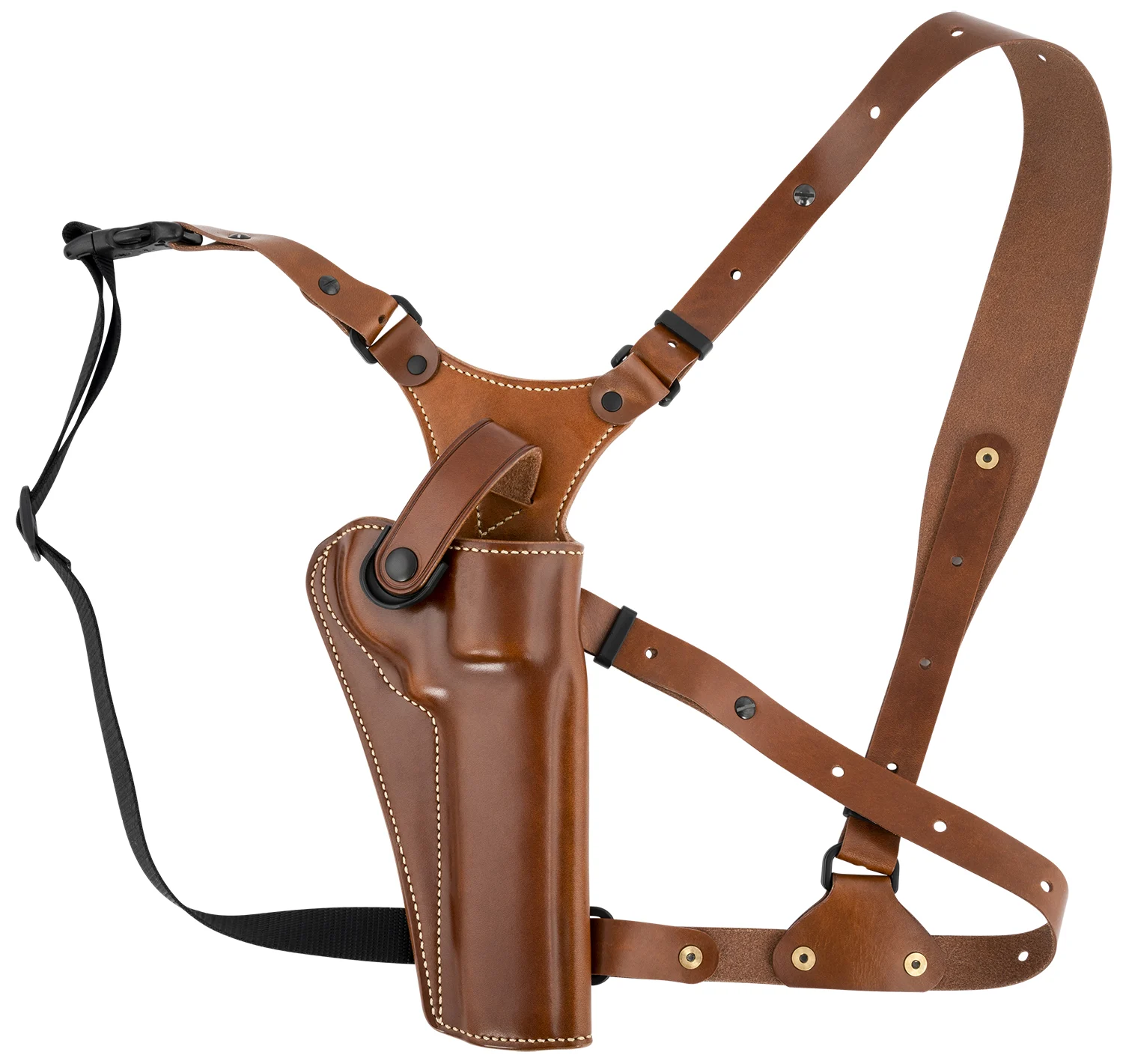 Galco GA128 Great Alaskan Size Fits Chest Up To 54" Tan Leather Shoulder/Torso Strap Fits Ruger GP100 Fits S&W L Frame Right Hand