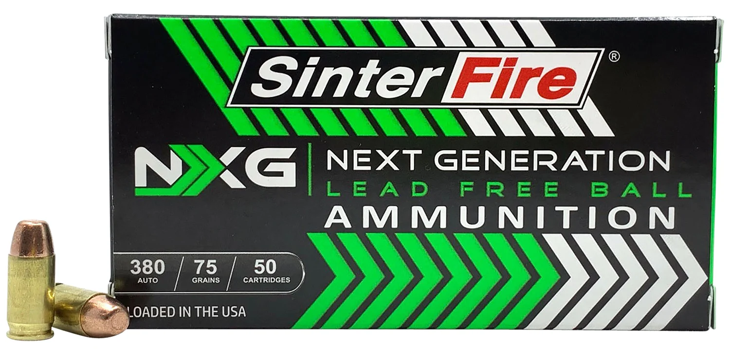 SinterFire Inc SF38075NXG Next Generation (NXG) 380ACP 75gr Lead Free Ball 50 Per Box/20 Case