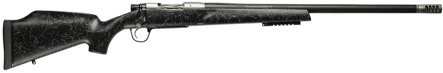 Christensen Arms 8011000300 Traverse 6.5 Creedmoor 4+1 24" Threaded Barrel, Natural Stainless, Black with Gray Webbing Stock