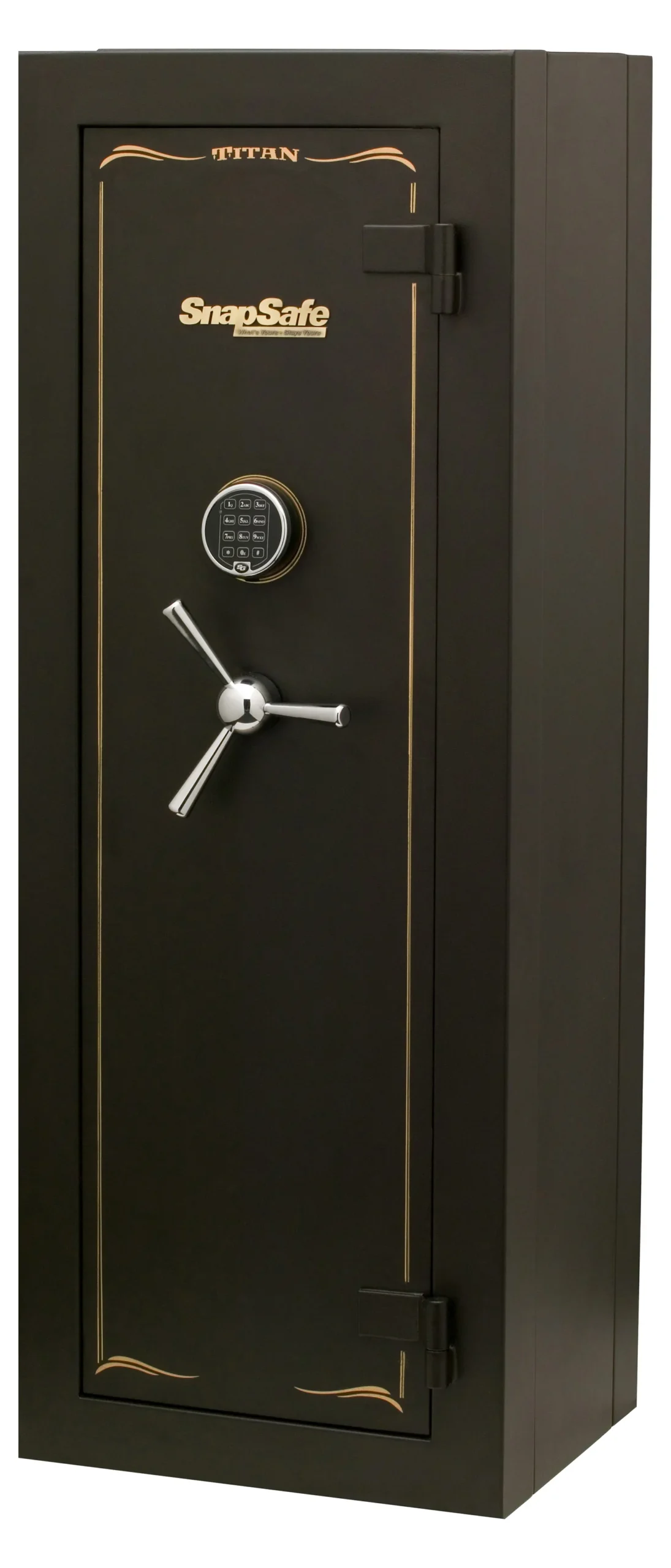 SnapSafe 75010 Titan Modular Safe Access Code/Key Entry, Black 9 Gauge Steel, 9 Gun Slots, 12+ Long Gun Capacity