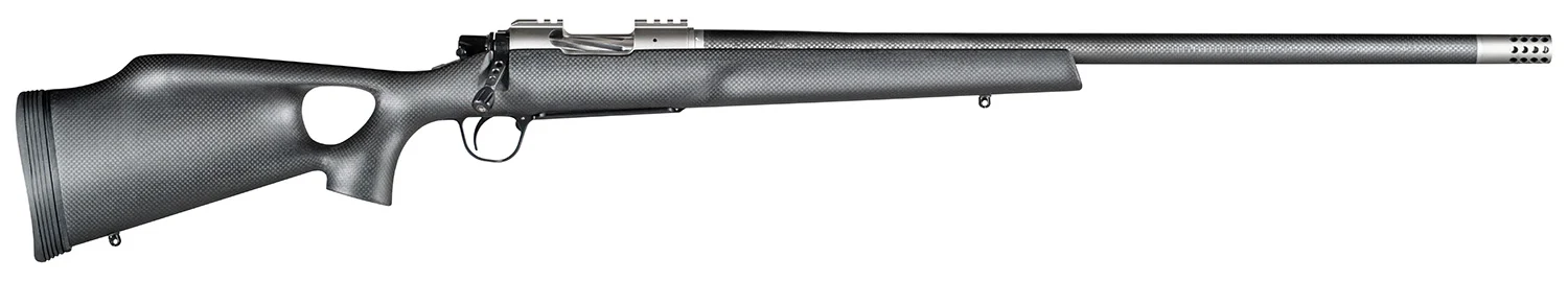 Christensen Arms 8010801000 Summit TI Full Size 7mm PRC 3+1, 26" Natural Titanium Steel Threaded Barrel, Natural Titanium Aluminum Receiver, Natural Carbon Fiber Thumbhole Stock