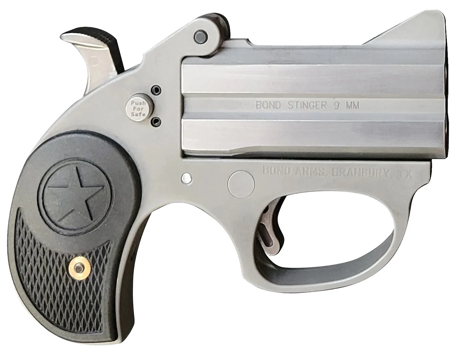 Bond Arms BASRS Stinger Stinger RS 357 Mag/38 Spl 2 Shot 3" Rough Matte Stainless Steel Barrel Rough Matte Stainless Steel Frame Black Rubber Grips Right Hand