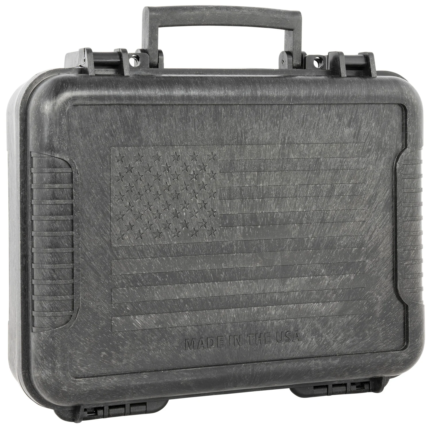 Outdoor Connection 10017 Molded Pistol Case 11" Long Black w/US Flag Polypropylene