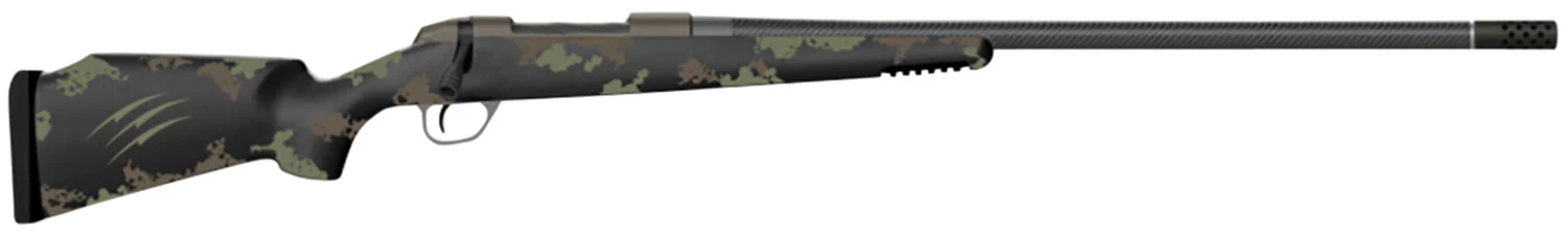 Fierce Firearms FCR300PRC24TF Carbon Rage Full Size 300 PRC 3+1 24" Black C3 Carbon Fiber Barrel, Tungsten Gray Cerakote Stainless Steel Receiver, Forest Green Fixed Fierce Tech C3 Stock, Right Hand