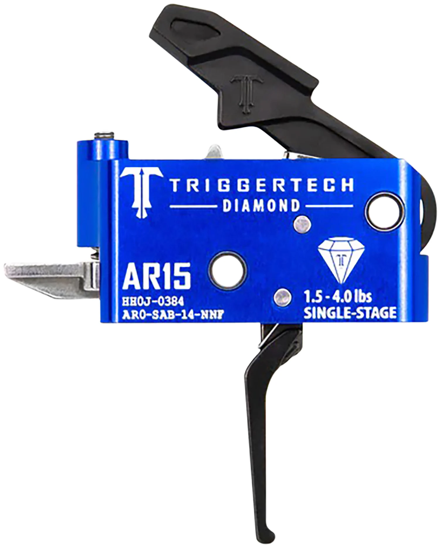 TriggerTech AR0SAB14NNF Diamond Flat Single-Stage 1.5-4.0 lbs Adjustable for AR-15