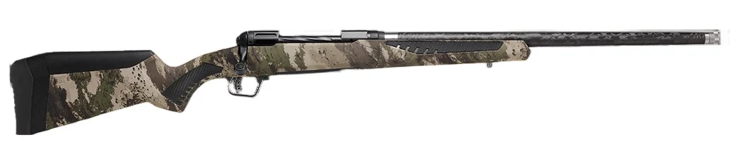 Savage Arms 58018 110 UltraLite 6.5 Creedmoor 4+1 22" Threaded Carbon Fiber Wrapped Barrel, Black Melonite Rec, Woodland Camo AccuStock with AccuFit