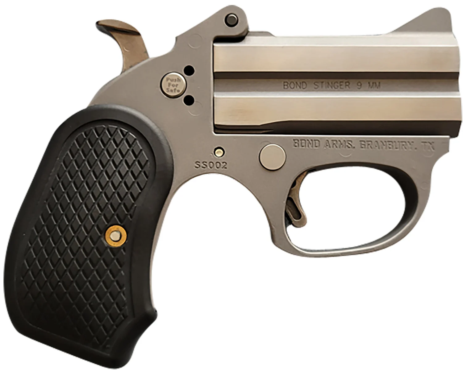 Bond Arms BAHB Honey B Stinger RS 22 LR 2rd Shot 3" Matte Stainless Steel Frame Black Extended B6 Resin Grips Right Hand