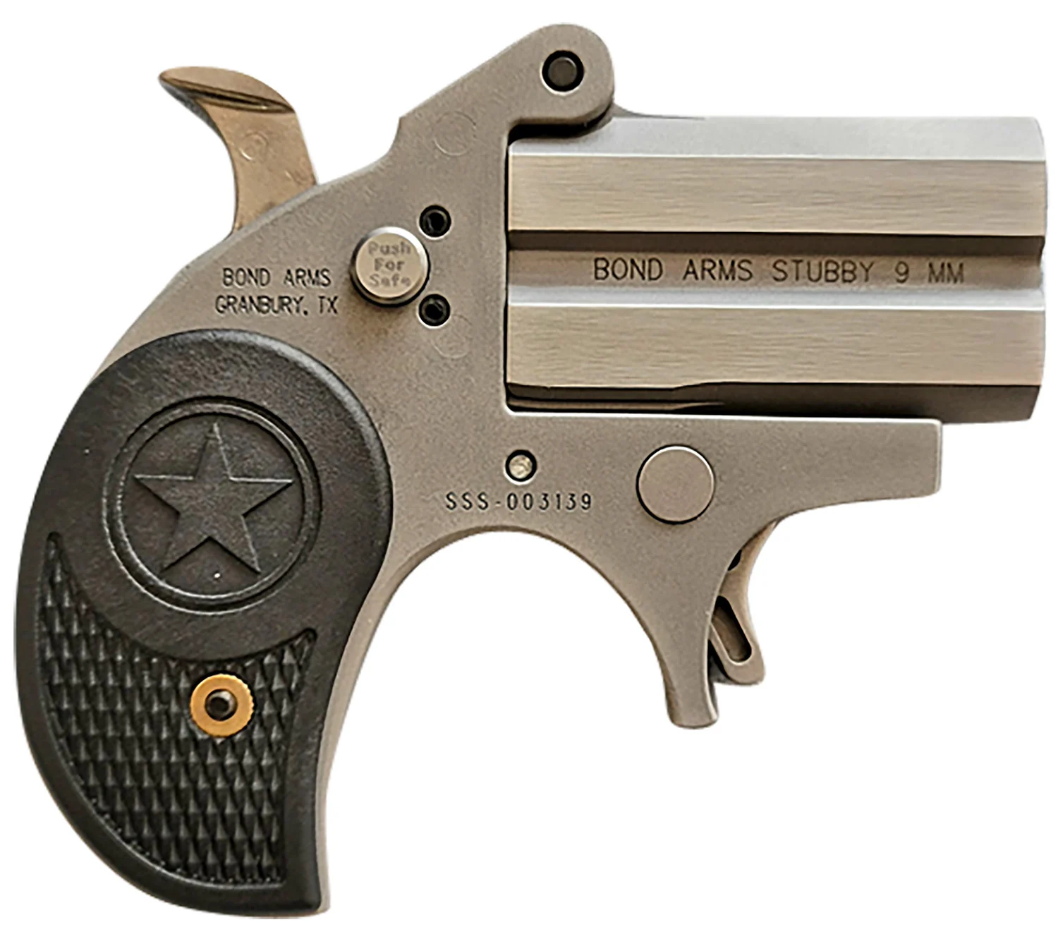 Bond Arms BASTB Stubby Stinger RS 9mm Luger 2rd Shot 2.20" Steel Frame Black Textured Polymer Grips Right Hand