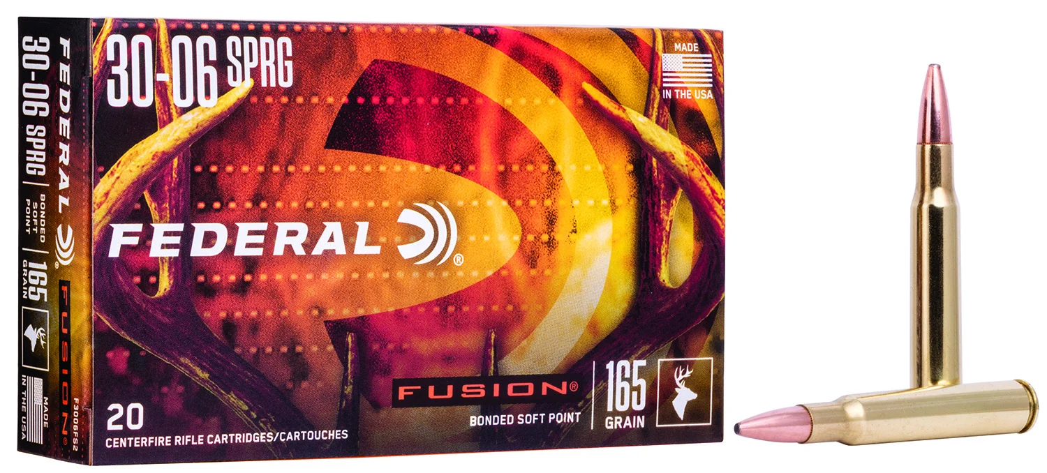 Federal F3006FS2 Fusion 30-06Springfield 165gr Bonded Soft Point 20 Per Box/10 Case