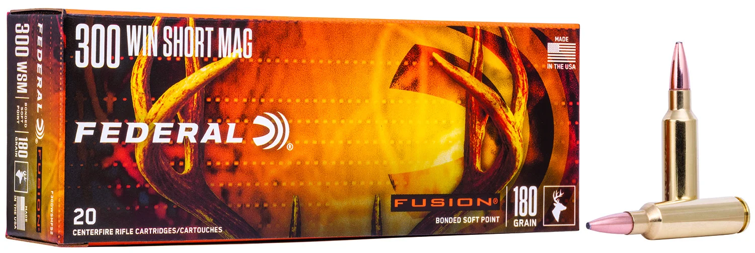 Federal F300WSMFS2 Fusion 300WSM 180gr Bonded Soft Point 20 Per Box/10 Case