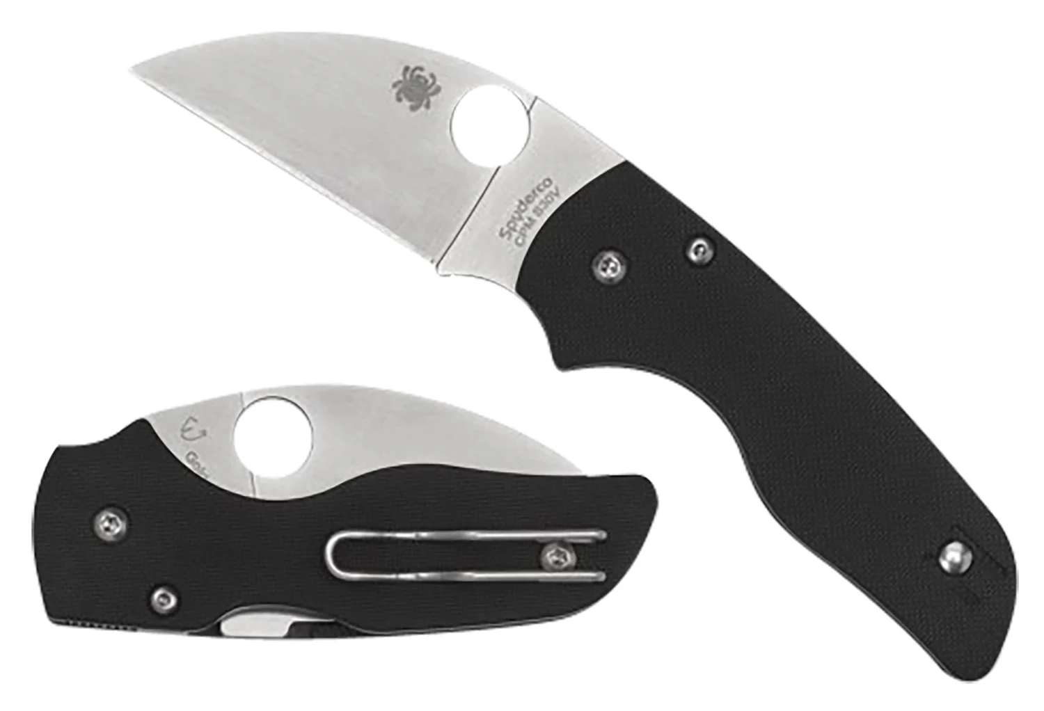 Spyderco C230GPWC Lil' Native 2.44" Folding Wharncliffe Plain CPM S30V SS Blade/Black Textured G10 Handle Includes Pocket Clip