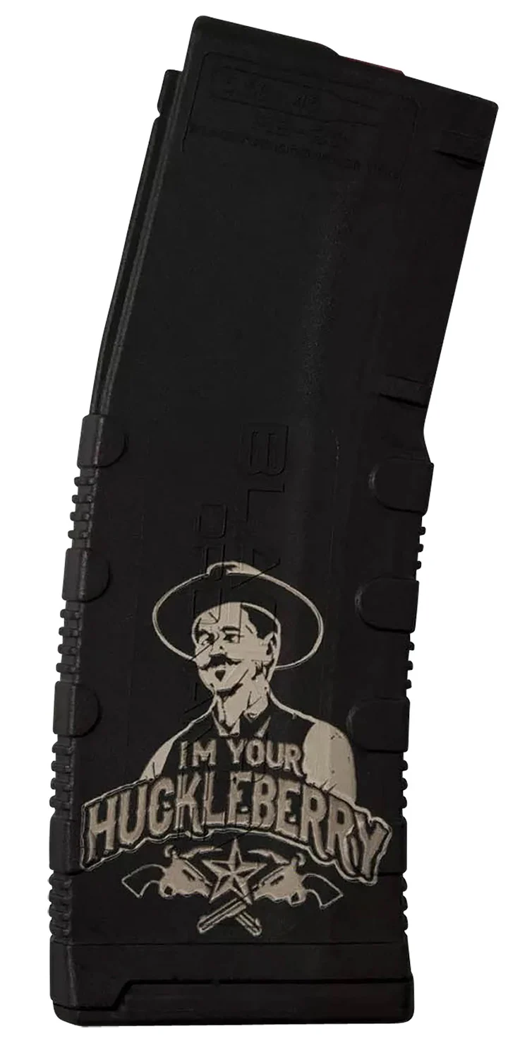 Black Rain Ordnance MAG30HUCKLEBERRY Magazine 30rd 223 Rem/5.56 NATO Huckleberry Engraving Fits AR-15 Platform