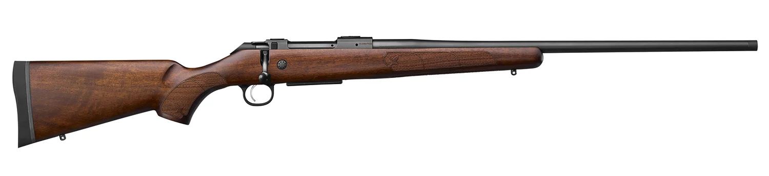 CZ-USA 07713 CZ 600 American ST2 6.5 Creedmoor 5+1 24" Threaded, Black Barrel/Rec, Walnut Stock, Adj. Trigger