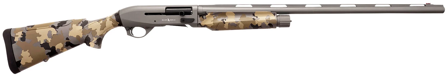 Silver Eagle Arms A21228OS2 Alpha 2 12 Gauge 3" 4+1 28" Gray Cerakote Chrome Lined Vent Rib Barrel & Steel Receiver, Old School Camo Synthetic Fixed Stock