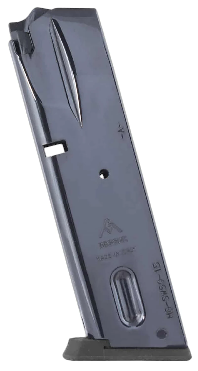 Mec-Gar MGSW5915N S&W 15rd 9mm Luger, Fits S&W 5900 Series/915/910/659 Black Nickel