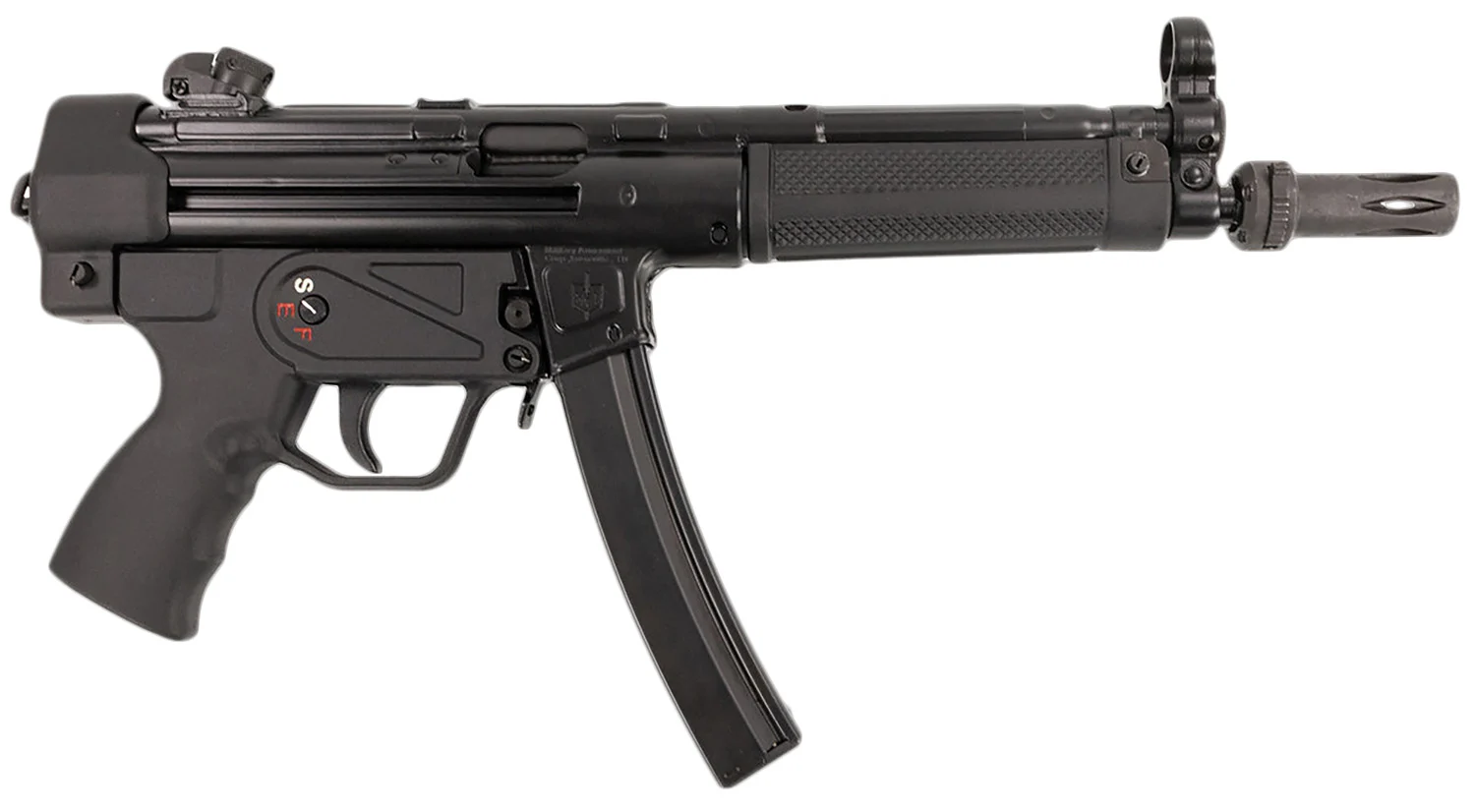 MAC 12750004 5 9mm Luger 30+1 8.90" Black Phosphate Steel Threaded Barrel, Black Phosphate Optics Ready Receiver/Frame, Black Grip, Ambidextrous