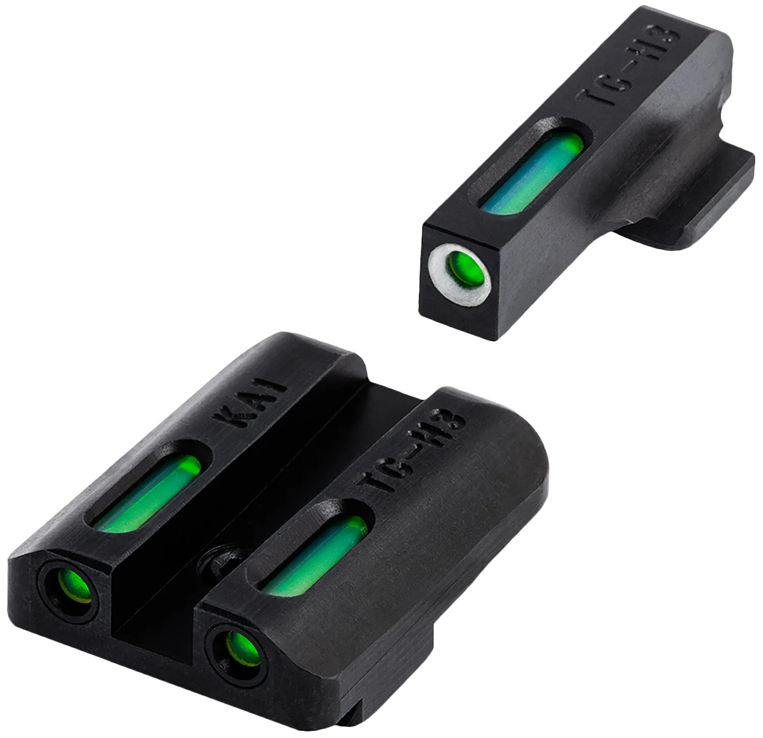 TruGlo TG13KA1A TFX Black | Green Tritium & Fiber Optic White Outline Front Sight Green Tritium & Fiber Optic Rear Sight Kahr Arms