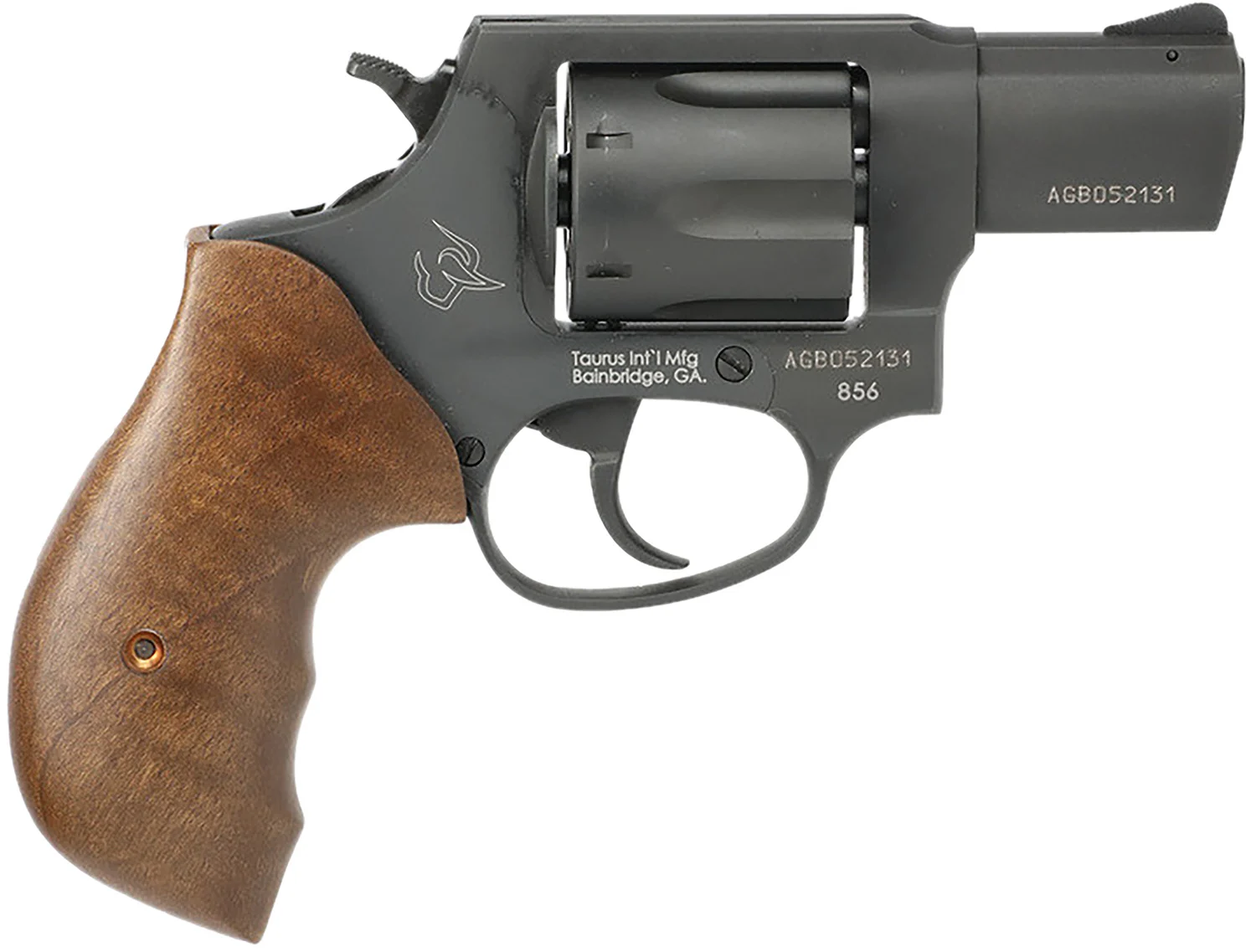 Taurus 2-85621TW 856 *CA Compliant Small 38 Special 6 Shot 2" Matte Black Carbon Steel Barrel, Cylinder & Frame, Black Grip, Transfer Bar Safety, Exposed Hammer