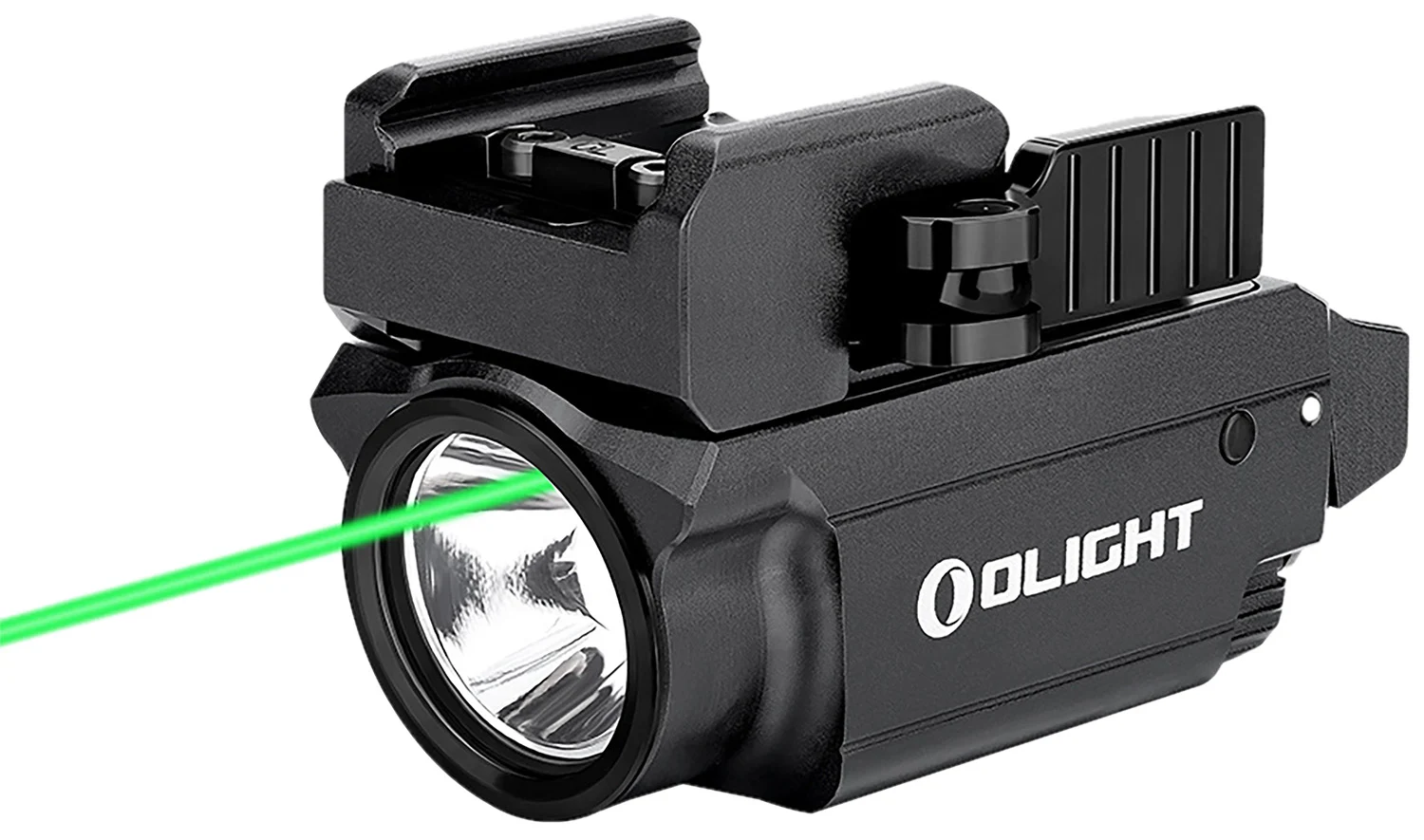 Olightstore Usa Inc OBALDRMINIBK Baldr Mini Black Anodized 100/600 Lumens White LED Green Laser