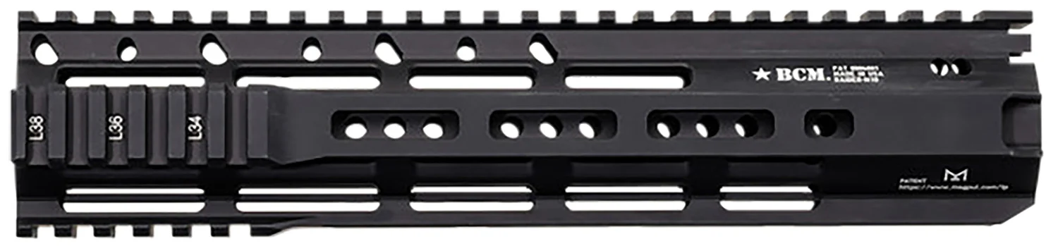BCM RAIDERM10556BL RAIDER-M13 Rail Black Anodized 10.00" M-LOK Free-Floating Style Made of Aluminum for AR-Platform