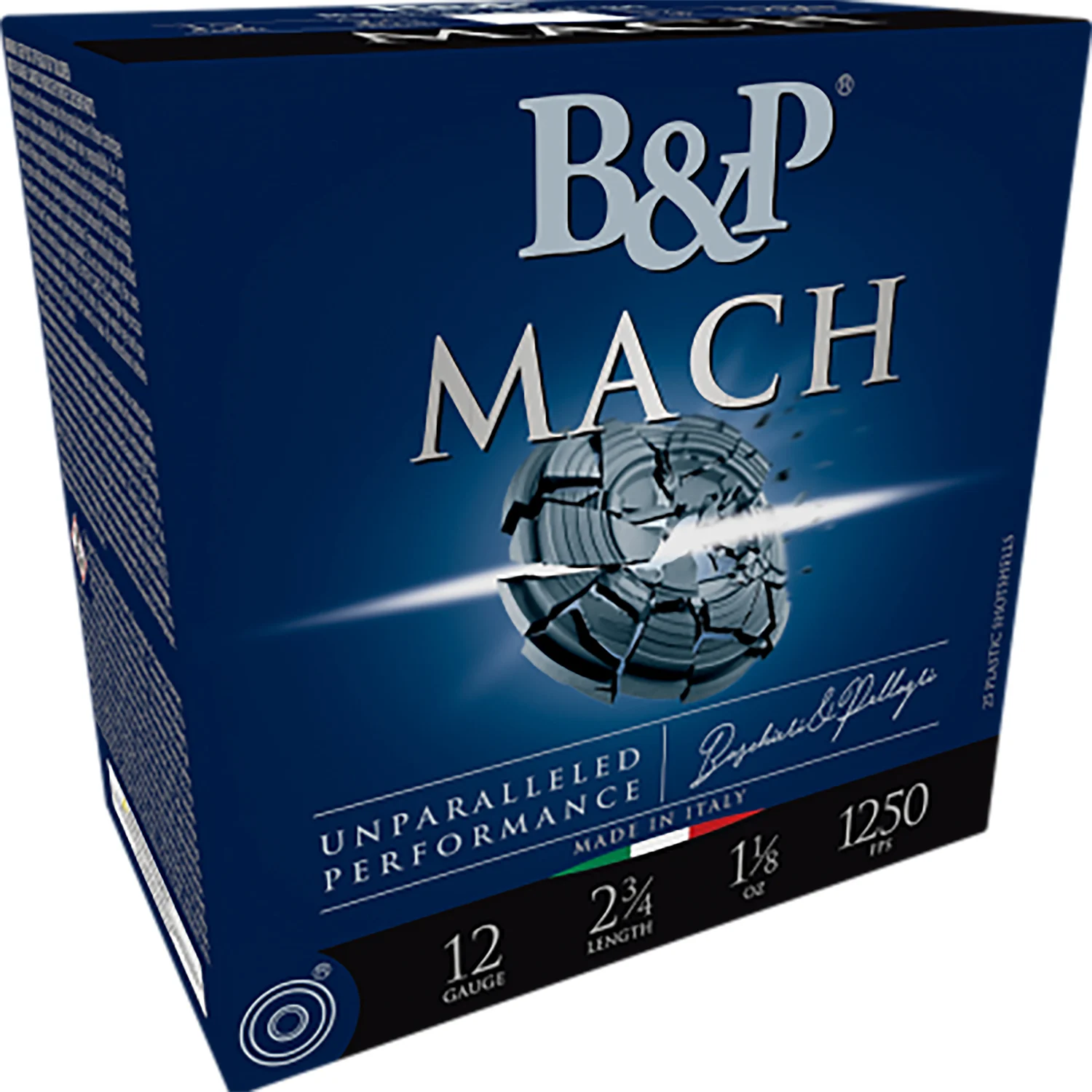 B&p Ammunition 12B18FL8 Mach LV 12Gauge 2.75" 1 1/8oz 8Shot 25 Per Box/10 Case
