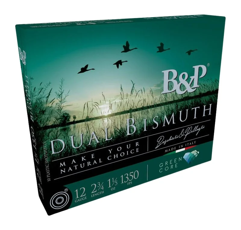 B&p Ammunition 12B5DB43 Dual Bismuth 12Gauge 2.75" 1 1/5oz Bismuth 3/4Shot 10 Per Box/10 Case