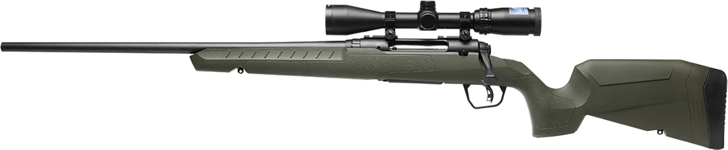 Savage Arms 32183 Axis 2 XP Combo Full Size 22-250 Rem 4+1 22" Black Sporter Barrel, Black Carbon Steel Receiver Drilled & Tapped, OD Green Fixed Synthetic Stock, Weaver 3-9x40mm Scope, Left Hand