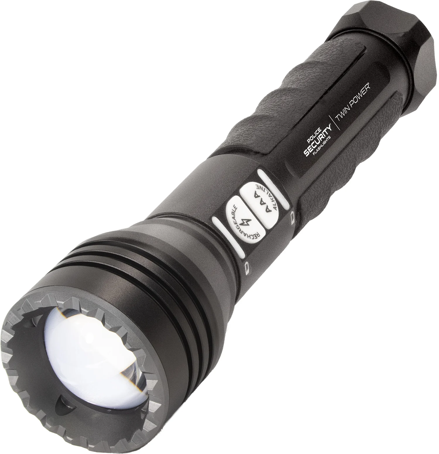 Lb Marketing 97741 Twin Power Long Throw Flashlight Black 220/450 Lumens White LED