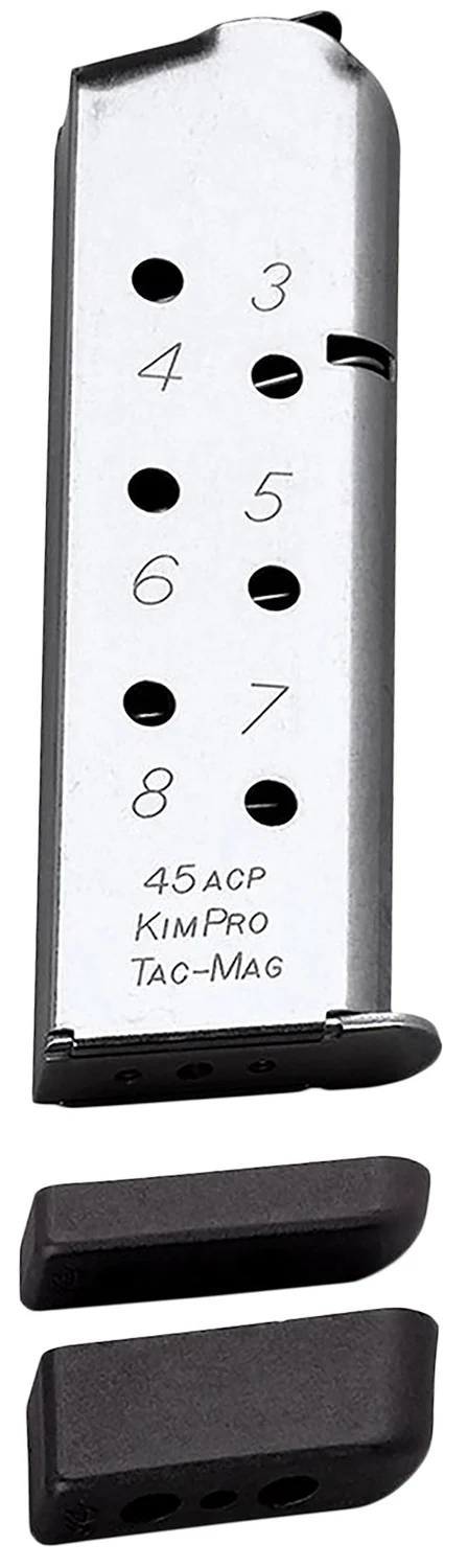 Kimber Mfg.,inc 1100721A Tac-Mag 8rd 45 ACP Silver Stainless Steel