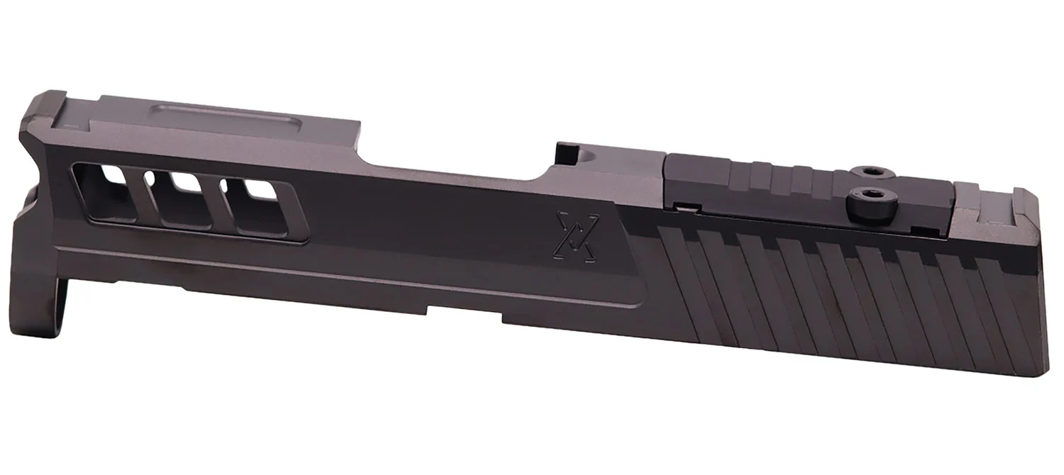 True Precision Inc TPSHCSBCRMS Axiom Optic Cut Slide Fits Springfield Hellcat Black DLC Anodized 416R Stainless Steel