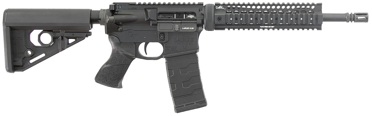 Larue Tactical LT1555612QUAD LT15 Quad Rail 5.56 30+1 12" Stealth Barrel Black Right Hand