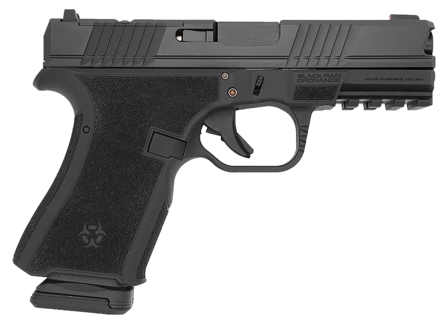 Black Rain Ordnance FL9MMBLK Compact Frame 9mm 15+1 4" Stainless Steel Slide