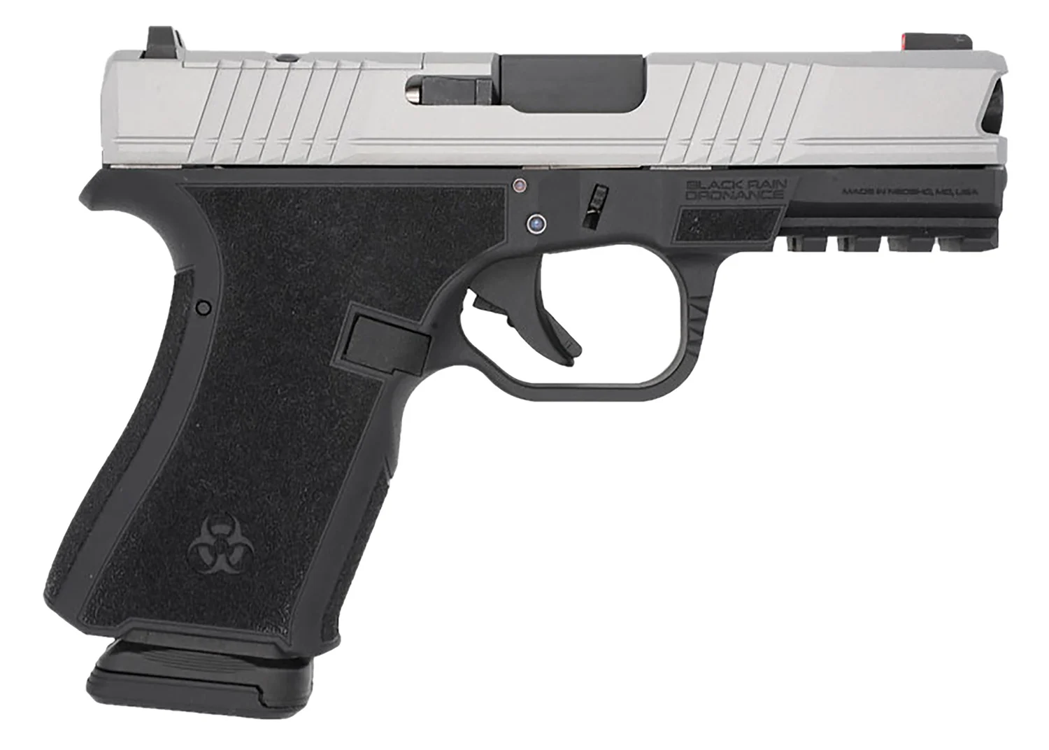 Black Rain Ordnance FL9MMBLKSM Compact Frame 9mm 15+1 4" Stainless Steel Slide