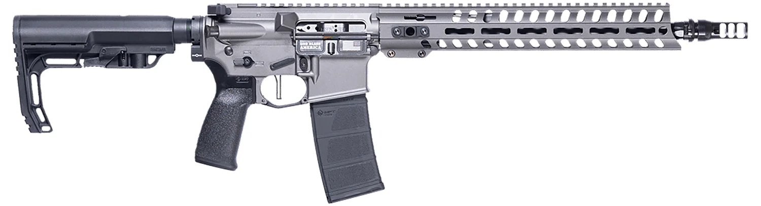 Patriot Ordnance Factory 02049 Minuteman 300 Blackout 30+1 13.75" Black Nitride Barrel/ Tungsten Cerakote Aluminum Receiver Picatinny Rail