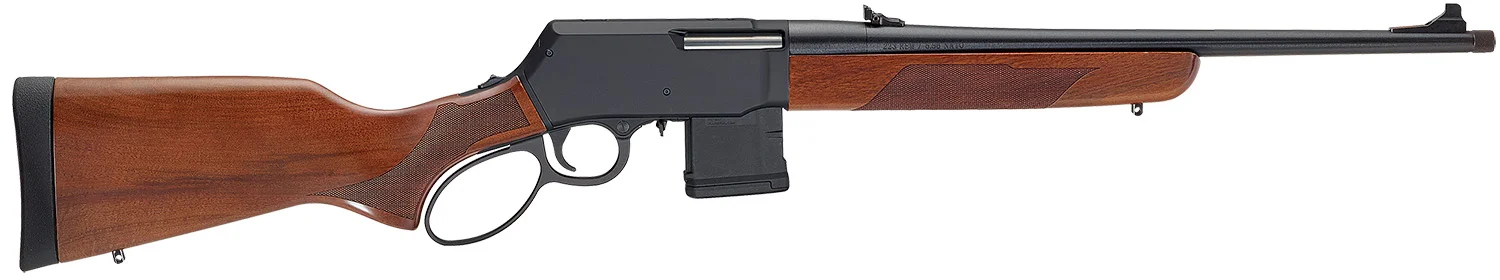 Henry H023223 Supreme 223 Rem/5.56 NATO 10+1 18" Blued Threaded Barrel, Black Hardcoat Anodize Drilled & Tapped Aluminum Receiver, Fixed American Walnut Stock, Ambidextrous
