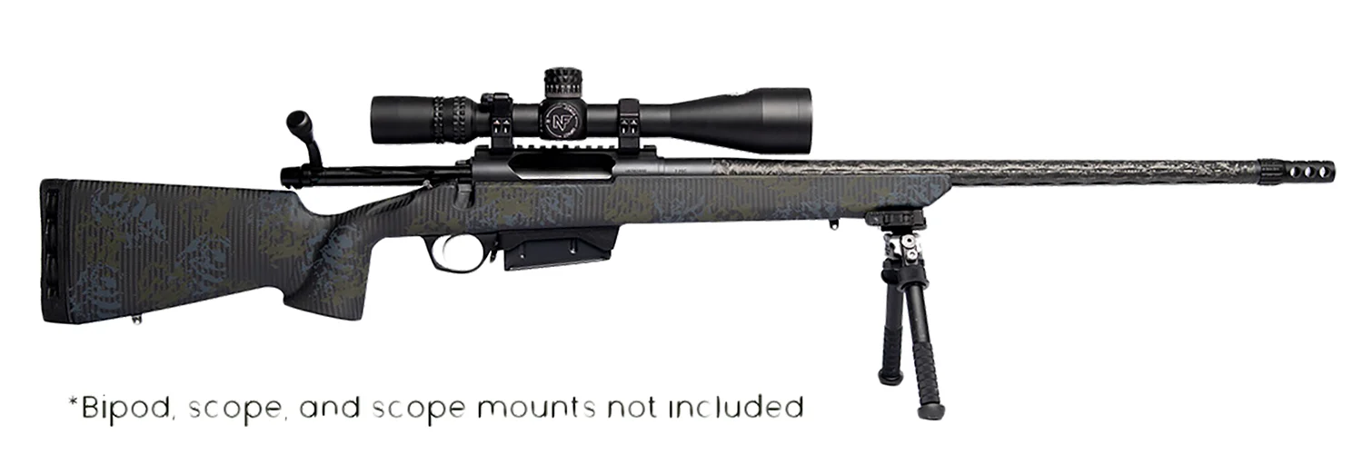 Iota Outdoors RF019C212216C20 Vandal Carbon II 300 Win Mag 22" Black Fluted Barrel, Black Drilled & Tapped Receiver, Black Iota EKO X Carbon Fiber Stock