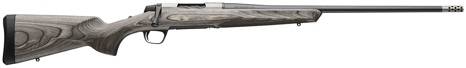 Browning 036092211 X-Bolt 2 Hunter Full Size 243 Win 4+1 22" Matte Blued Threaded Sporter Barrel, Drilled & Tapped Stainless Steel Receiver, Fixed Gray Laminate Stock, Radial Muzzle Brake