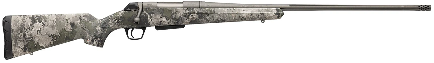 Winchester Repeating Arms 535800233 XPR Extreme 300 Win Mag 3+1 26" Tungsten Cerakote Fluted Threaded Barrel & Drilled & Tapped Steel Receiver, Fixed TrueTimber VSX Synthetic Stock