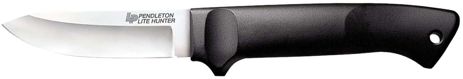 Cold Steel CS20SPH Pendleton Lite Hunter 3.63" Fixed Drop Point Plain Cryo Quenched 4116 SS Blade, 4.88" Black Polypropylene Handle