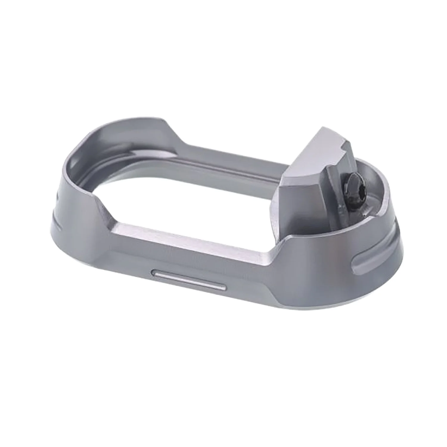 Tyrant CNC TDG19G34MWGREYBLKSCRW Magwell Fits Glock 19 Gen 3-4 Grey Aluminum