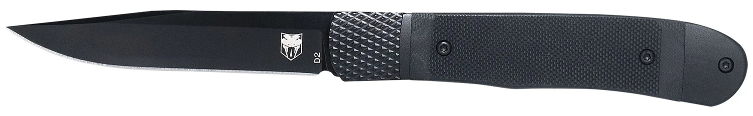 CobraTec Knives CTTHRG10BKO Trapper Small 3.13" Folding Plain 154CM SS Blade, 4.25" Black G10 Handle