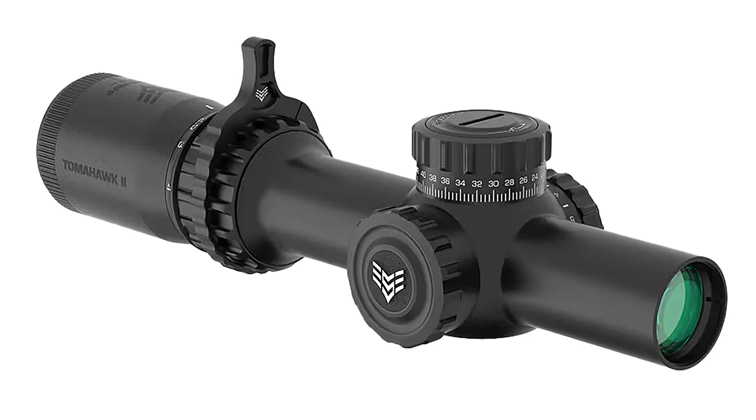 Swampfox Optics THK14241RB Tomahawk II Black 1-4x24mm 30mm Tube BDC Red Reticle