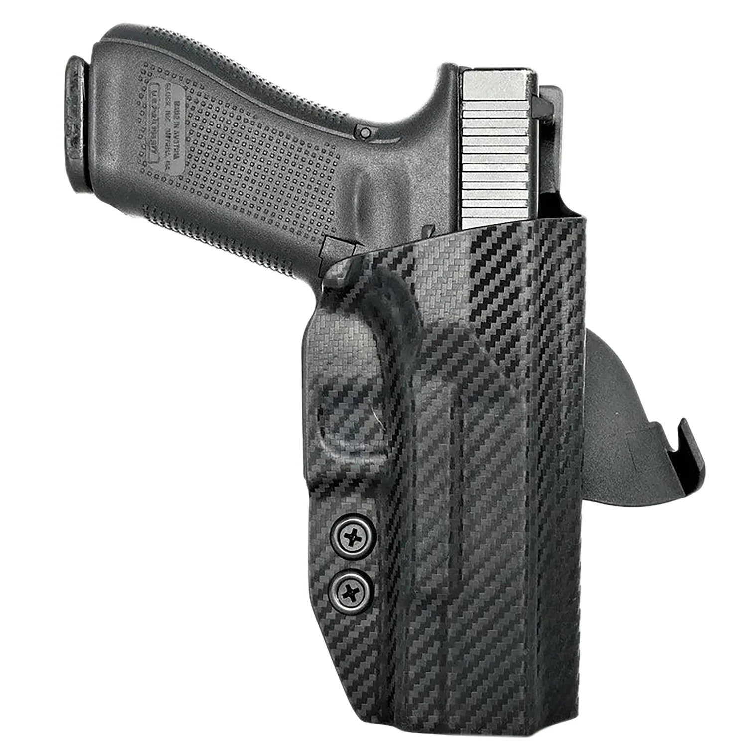 Rounded Gear GLK172231CFRHOWBPDL Paddle Holster OWB Black Carbon Fiber Kydex Fits Glock 17 Right Hand