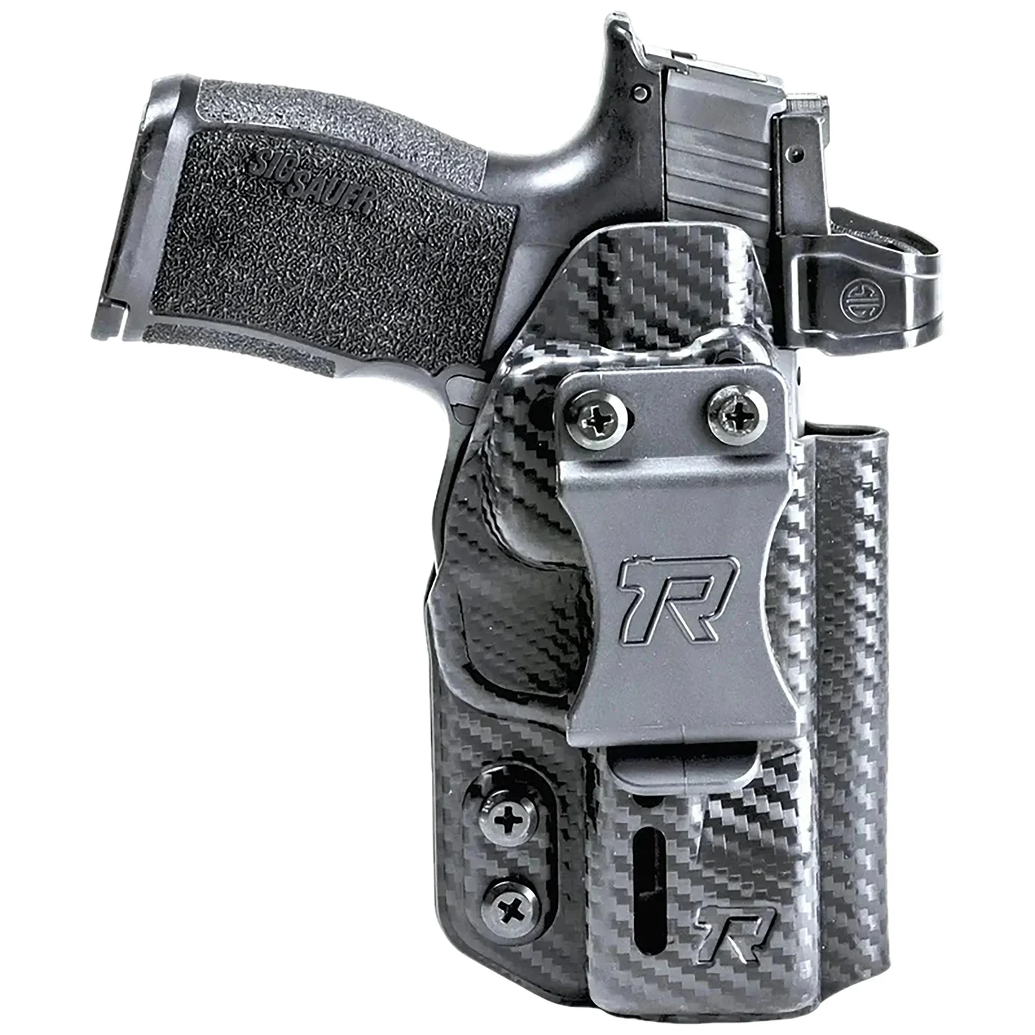 Rounded Gear RGDRUIDSFAHELLCATCF Druid IWB/OWB Black Carbon Fiber Kydex Fits Springfield Hellcat Ambidextrous