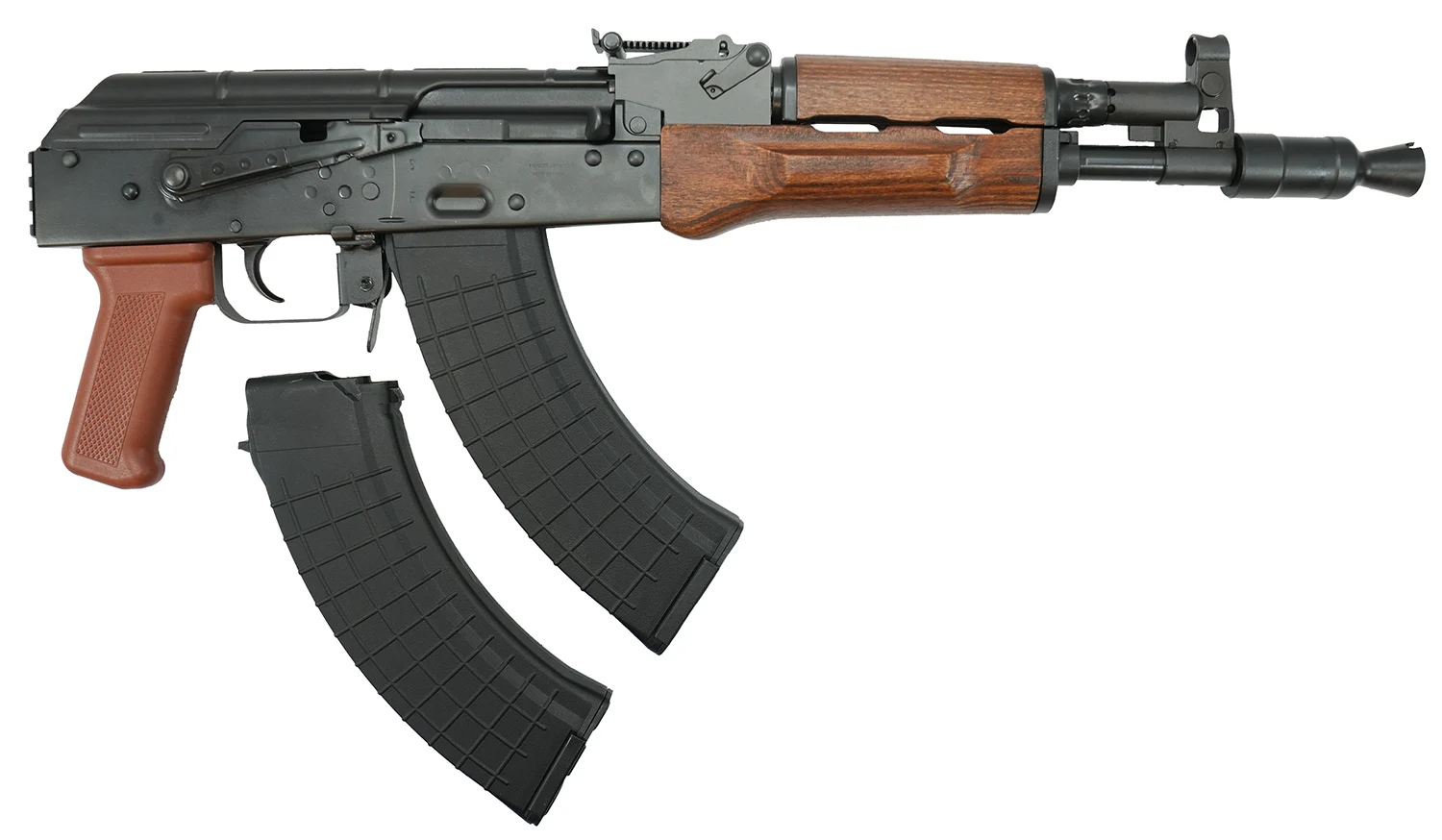 Pioneer Arms AK0031FTPROW Hellpup Pro 7.62x39mm 30+1 11.73" Black Threaded Barrel, Receiver w/Black Side Mounted Optic Rail, Rear Picatinny Rail, Wood Forend, Wood Grip, Right Hand